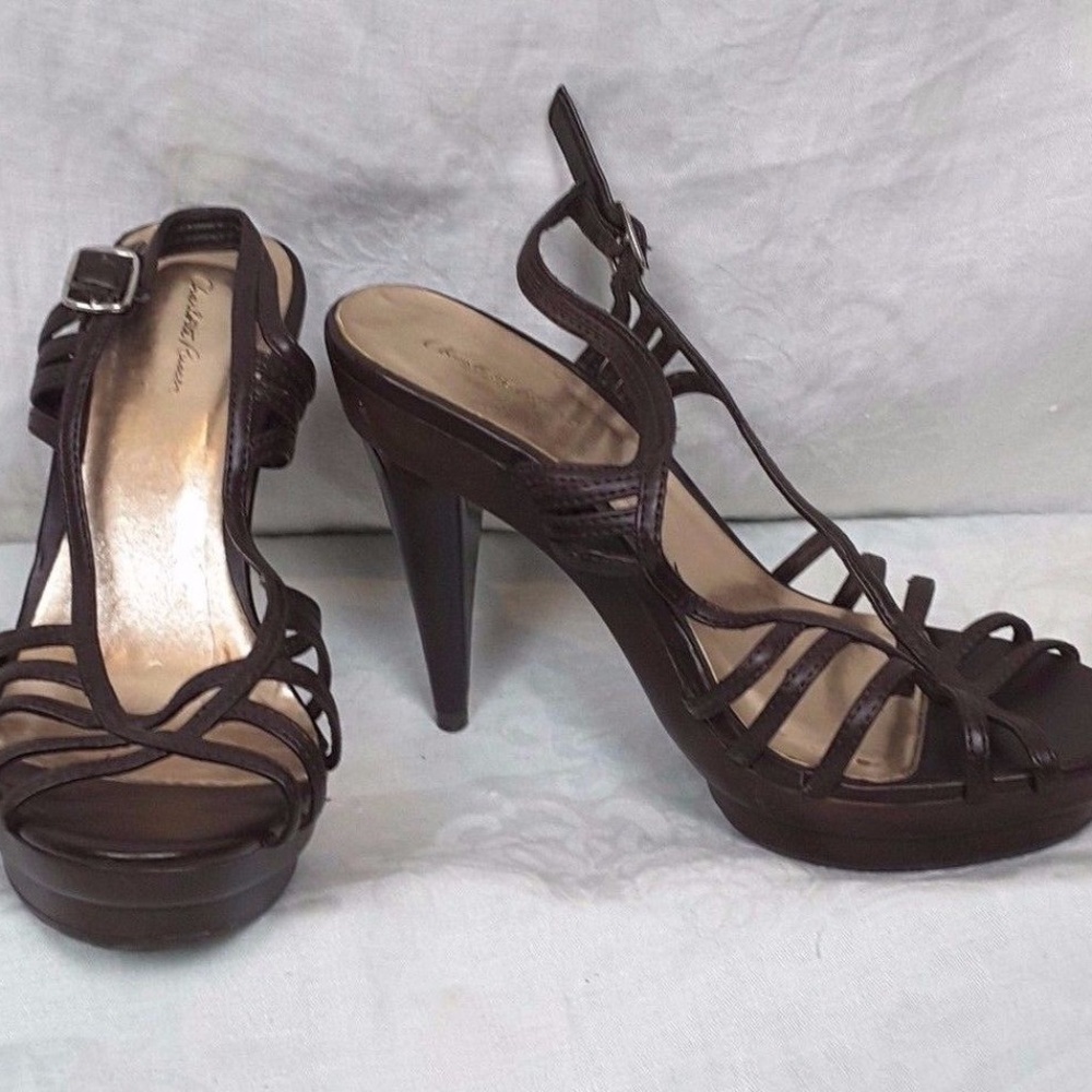 sz 7 Charlotte Russe Strappy Platform Stiletto